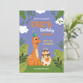 Dinosaur Birthday Einladungen Jurassic Dino Party (Stehend Vorderseite)