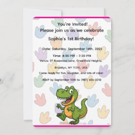 Dinosaur Birthday Einladungskarte Einladung