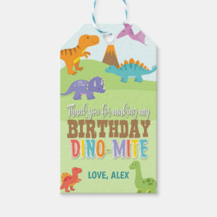 Dinosaur Birthday Favor Tag Geschenkanhänger