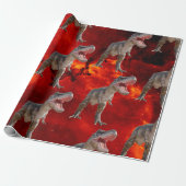 Dinosaur Birthday Fire Jurassic World Geschenkpapier (Ungerollt)