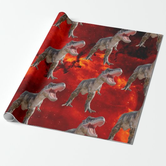 Dinosaur Birthday Fire Jurassic World Geschenkpapier (Ungerollt)