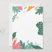 Dinosaur Birthday Garden Party Einladung (Rückseite)