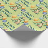 Dinosaur Birthday Geschenkpapier (Ecke)