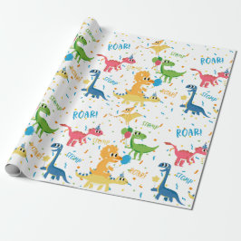 DINOSAUR BIRTHDAY GESCHENKPAPIER