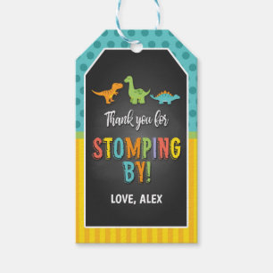 Dinosaur Birthday Gevor Tag - Stompby Geschenkanhänger