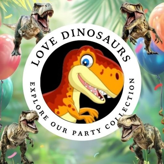 Dinosaur BIRTHDAY Gold Background Wandteppich