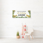 Dinosaur Birthday Gold Roarsome Banner (Insitu)