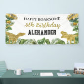 Dinosaur Birthday Gold Roarsome Banner (Messe)