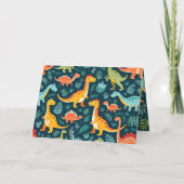 Dinosaur Birthday Greeting Card – Fun Dino Party D Karte (Rückseite)