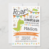 Dinosaur Birthday Invitation Dinosaur Roar Party Einladung (Vorderseite)
