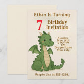 Dinosaur Birthday Invitation Einladung (Vorne/Hinten)