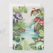 Dinosaur Birthday Invitation Einladung (Rückseite)