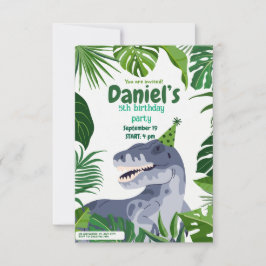 Dinosaur Birthday Invitation Roar Dino Party Einladung