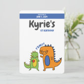 Dinosaur Birthday Invite, jurassisch, trex BIRTHDA Einladung (Stehend Vorderseite)