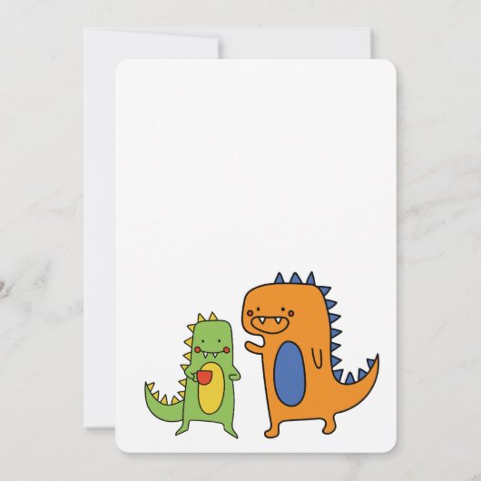 Dinosaur Birthday Invite, jurassisch, trex BIRTHDA Einladung (Rückseite)