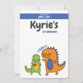 Dinosaur Birthday Invite, jurassisch, trex BIRTHDA Einladung (Vorderseite)