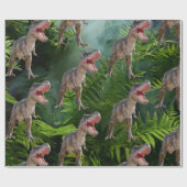 Dinosaur Birthday Jungle Jurassic World Geschenkpapier (Flach)