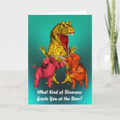 Dinosaur Birthday Karte (Vorderseite)