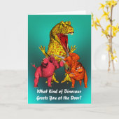 Dinosaur Birthday Karte (Gelbe Blume)