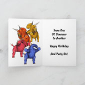 Dinosaur Birthday Karte (Innenseite)
