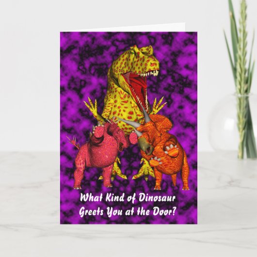 Dinosaur Birthday Karte (Vorderseite)