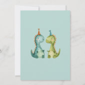 Dinosaur Birthday Kids Party Einladung (Rückseite)