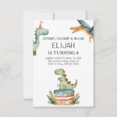 Dinosaur Birthday Kids Party Einladung (Vorderseite)