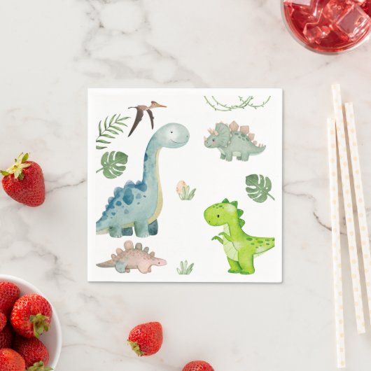 Dinosaur Birthday Napkins Serviette (Beispiel)
