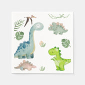 Dinosaur Birthday Napkins Serviette (Vorderseite)