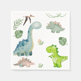 Dinosaur Birthday Napkins Serviette