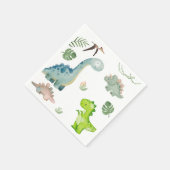 Dinosaur Birthday Napkins Serviette (Ecke)