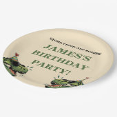Dinosaur Birthday Paper Plate Kids Party Pappteller (Schrägansicht)