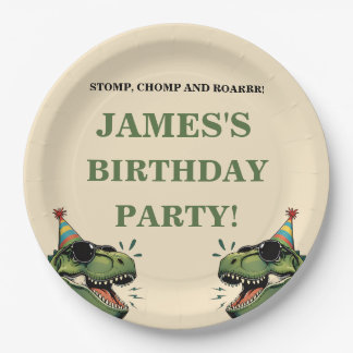 Dinosaur Birthday Paper Plate Kids Party Pappteller