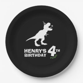 Dinosaur Birthday Paper Plate Pappteller