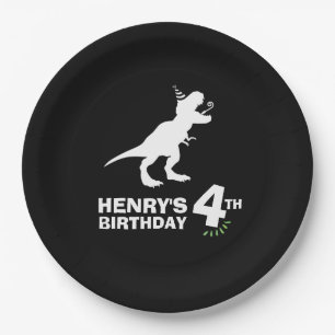 Dinosaur Birthday Paper Plate Pappteller