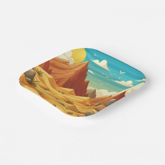 Dinosaur Birthday Pappteller (Gewinkelt)