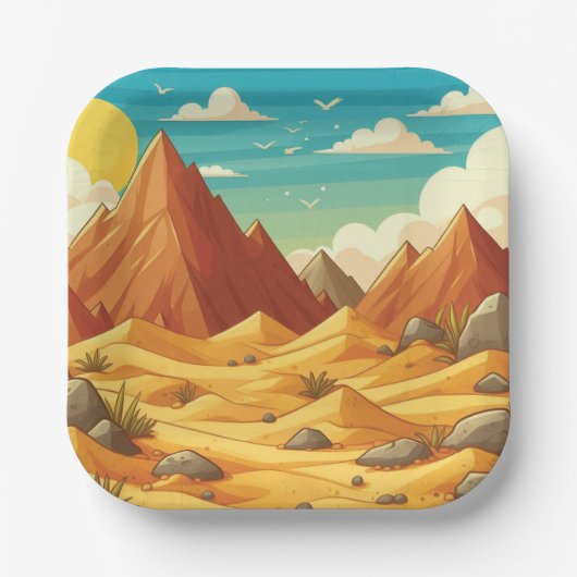 Dinosaur Birthday Pappteller (Vorderseite)