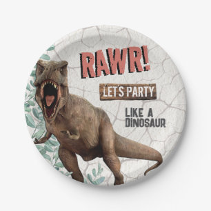 Dinosaur Birthday Pappteller