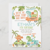 Dinosaur Birthday Parade Einladung (Vorderseite)