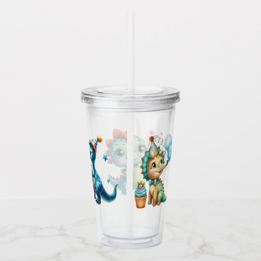 Dinosaur Birthday Party Acryltrinkbecher (Rechts)