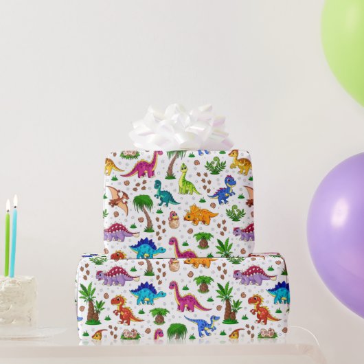 Dinosaur Birthday Party Baby Dusche Geschenkpapier (Partygeschenke)