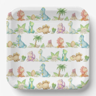 Dinosaur Birthday Party Baby Dusche Pappteller