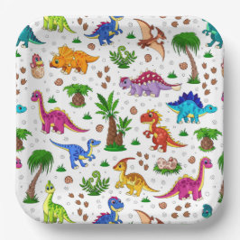 Dinosaur Birthday Party Baby Dusche Pappteller