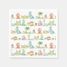 Dinosaur Birthday Party Baby Dusche Wasserfarbe Serviette