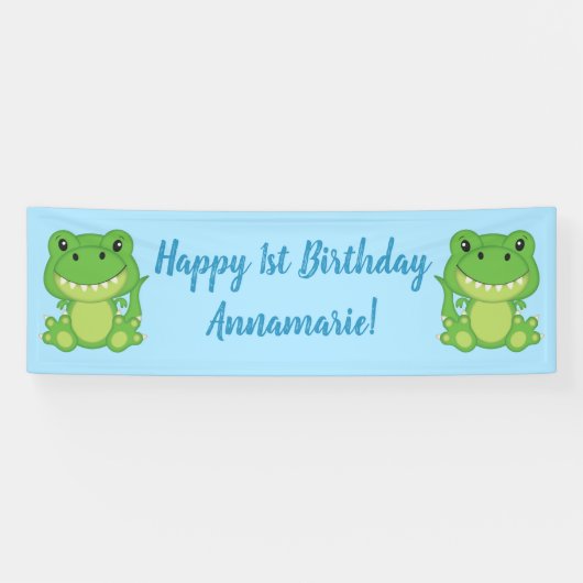 Dinosaur Birthday Party Banner (Horizontal)