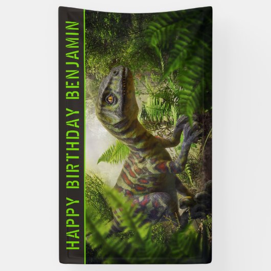 Dinosaur Birthday Party Banner (Vertikal)
