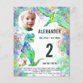 Dinosaur Birthday Party Budget Flyer (Vorne)