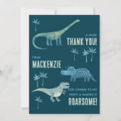 Dinosaur Birthday Party Danke (Vorderseite)