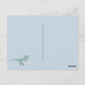 Dinosaur Birthday Party Danke Postkarte (Rückseite)