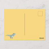 Dinosaur Birthday Party Danke Postkarte (Rückseite)